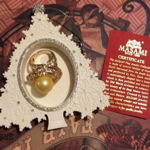 Masami pearl zirconia ring